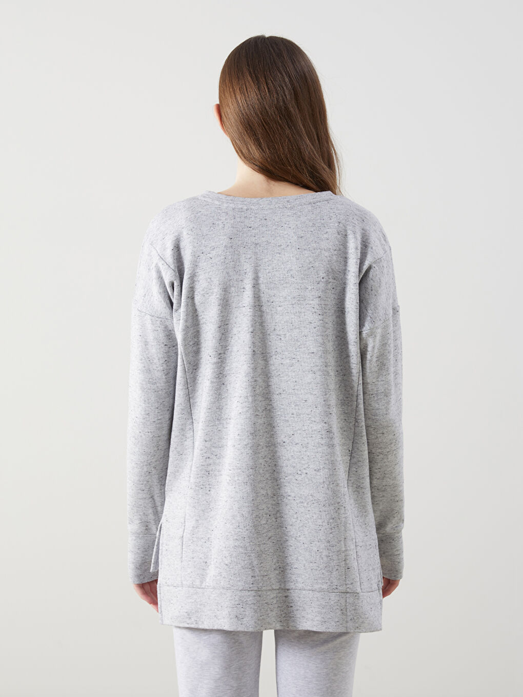 Crew Neck Oversize Women's Sweatshirt Tunic -W4LM97Z8-DPV