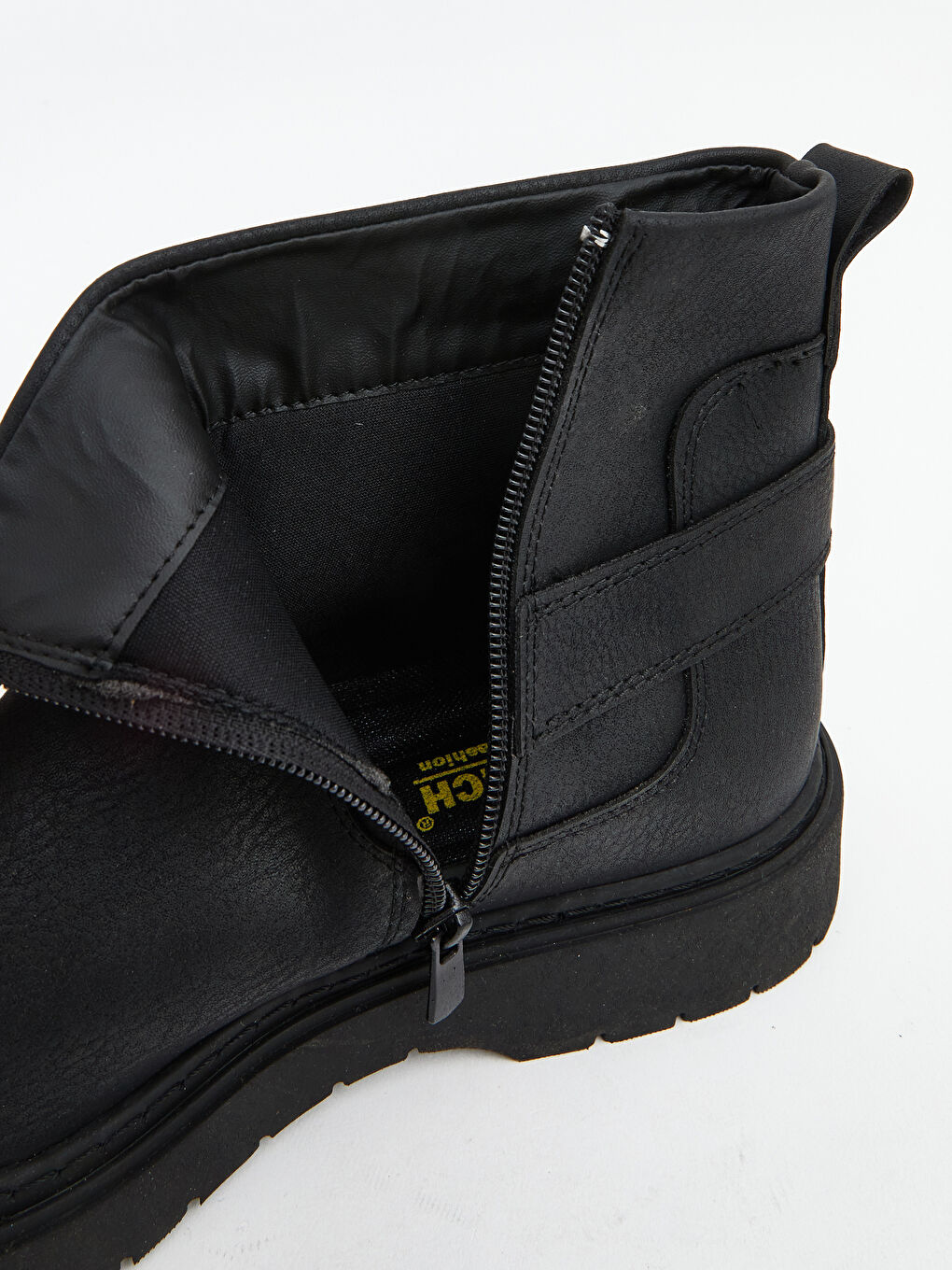 Siyah Deri Görünümlü Erkek Biker Bot-7