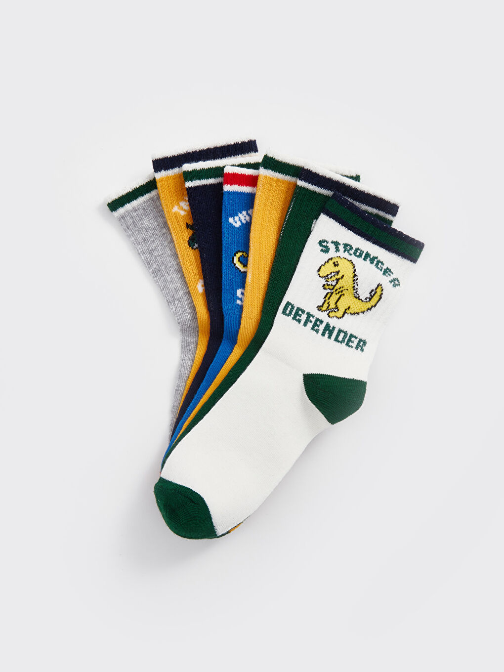 LCW Kids Patterned Boys' Ankle Socks 7 Pack -W51913Z4-K00