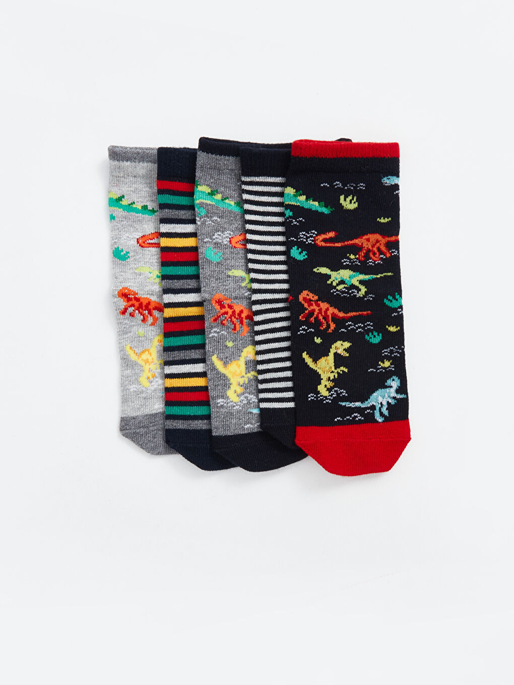 Patterned Boys' Ankle Socks 5 Pack-1