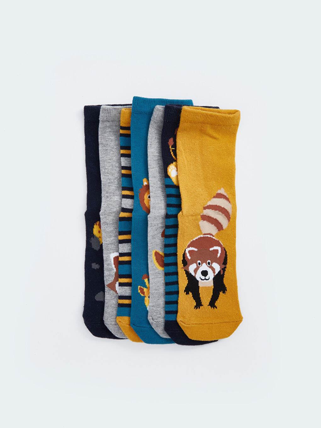 LCW Kids Patterned Boys' Ankle Socks 7 Pack -W51943Z4-K00