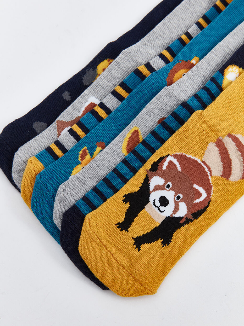 LCW Kids Patterned Boys' Ankle Socks 7 Pack -W51943Z4-K00