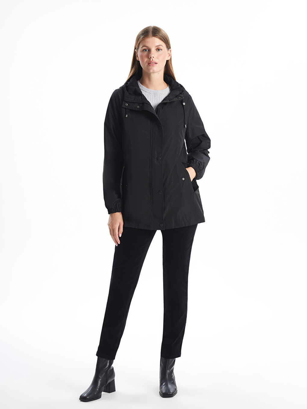 Hooded Women's Raincoat-3