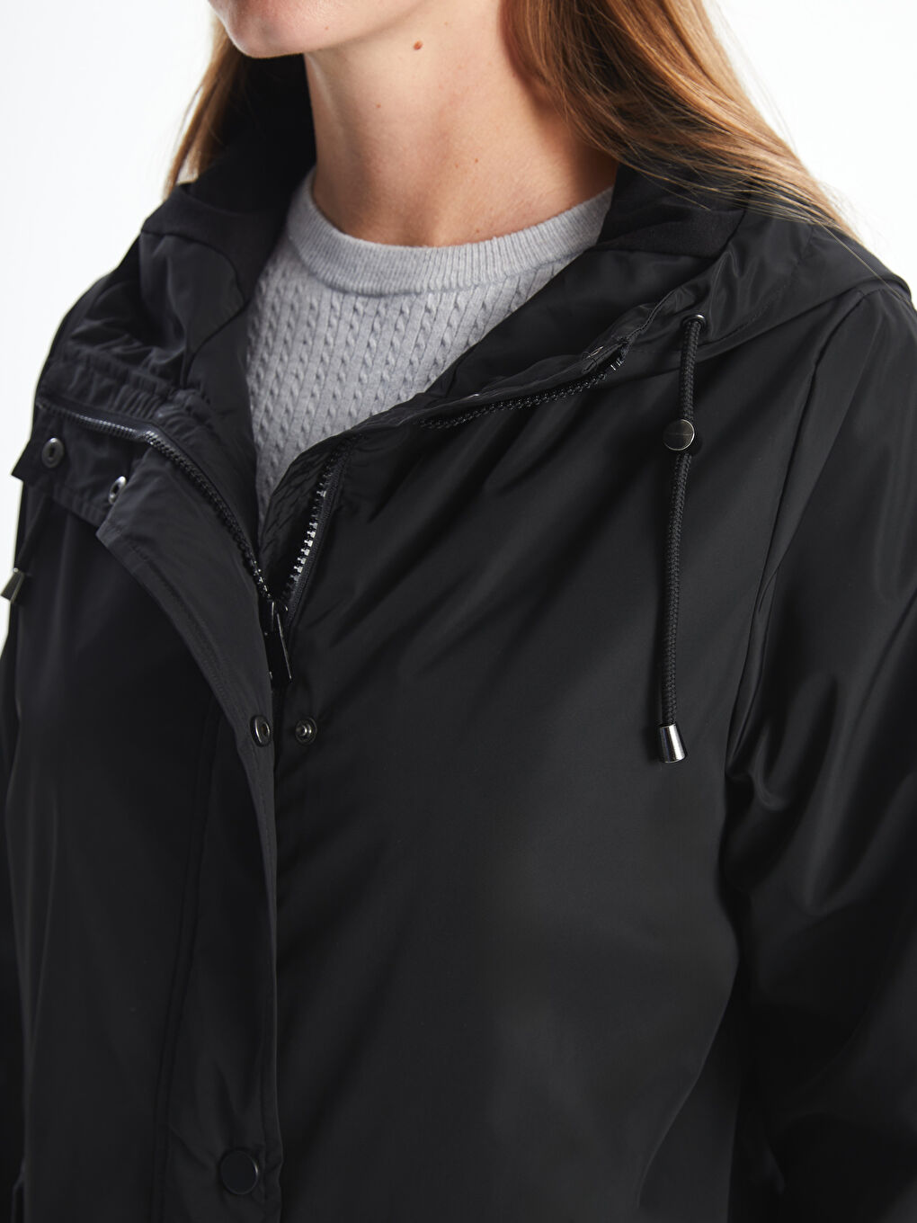 Hooded Women's Raincoat-5