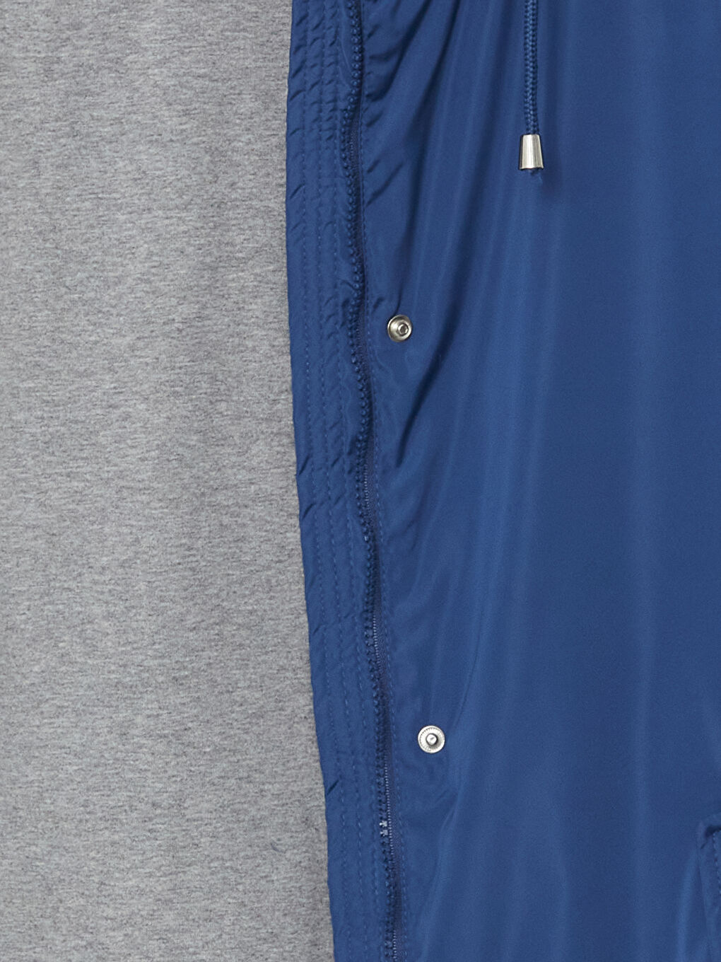 Mavi Kapüşonlu Kadın Yağmurluk-13