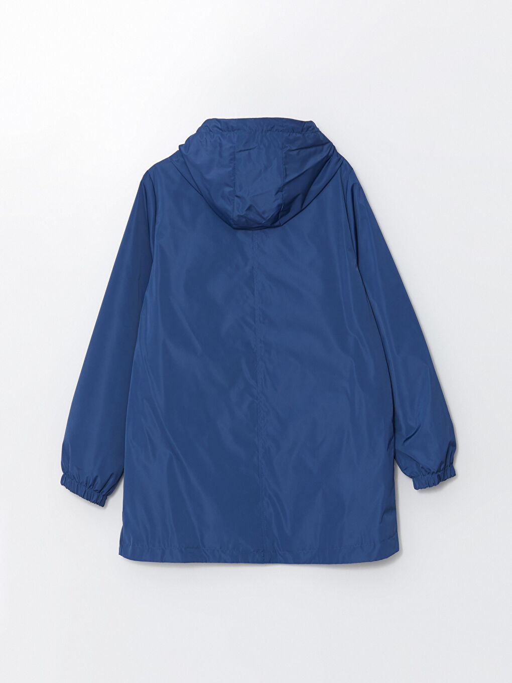 Mavi Kapüşonlu Kadın Yağmurluk-15