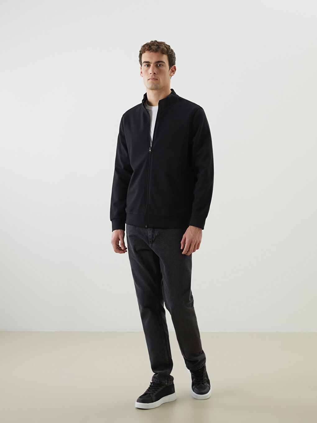 SOUTHBLUE Funnel Neck Long Sleeve Men's Zip-Up Sweatshirt -W4LN78Z8-CVL