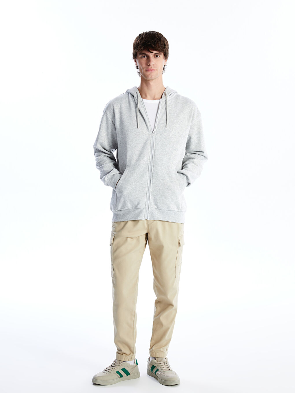 LCWAIKIKI Classic Hooded Long Sleeve Men's Thick Zip-Up Sweatshirt -W52051Z8-LAL