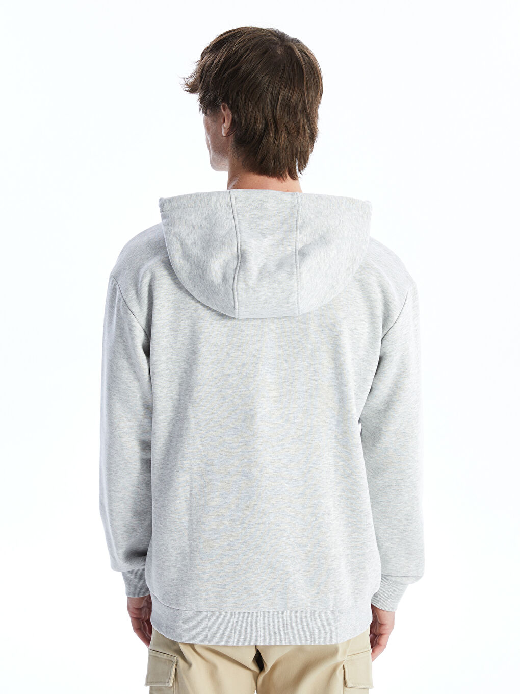 LCWAIKIKI Classic Hooded Long Sleeve Men's Thick Zip-Up Sweatshirt -W52051Z8-LAL