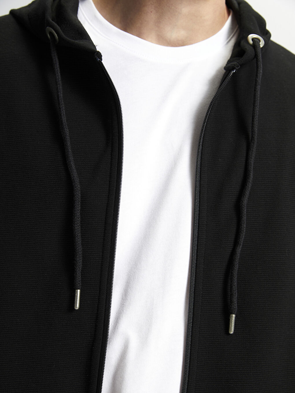 LCWAIKIKI Classic Hooded Long Sleeve Men's Zip-Up Sweatshirt -W52053Z8-CVL