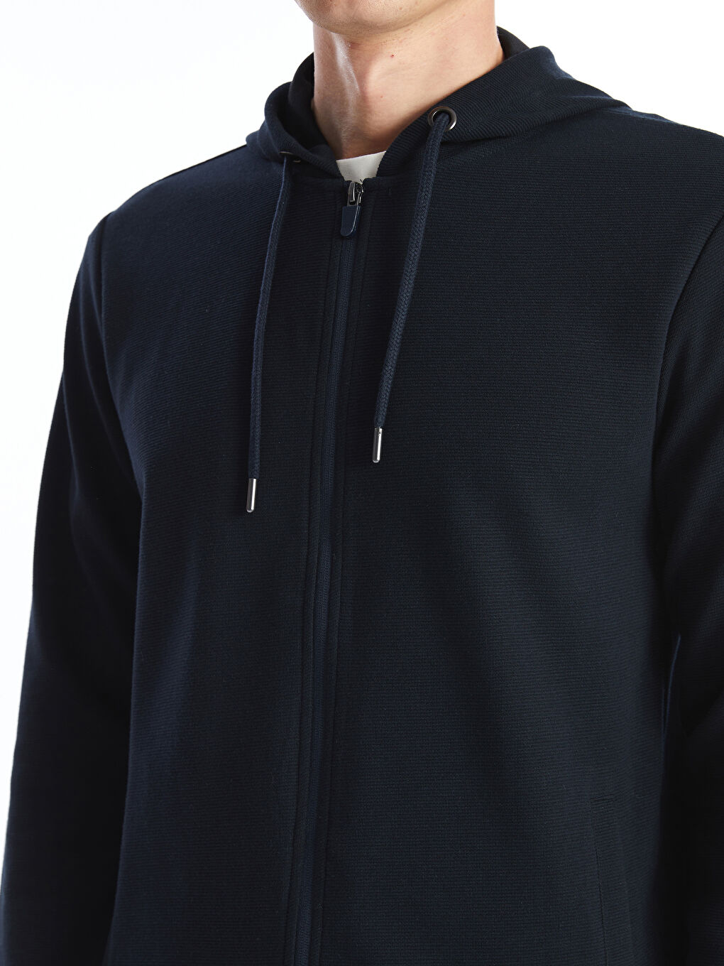 LCWAIKIKI Classic Hooded Long Sleeve Men's Zip-Up Sweatshirt -W52053Z8-RFH
