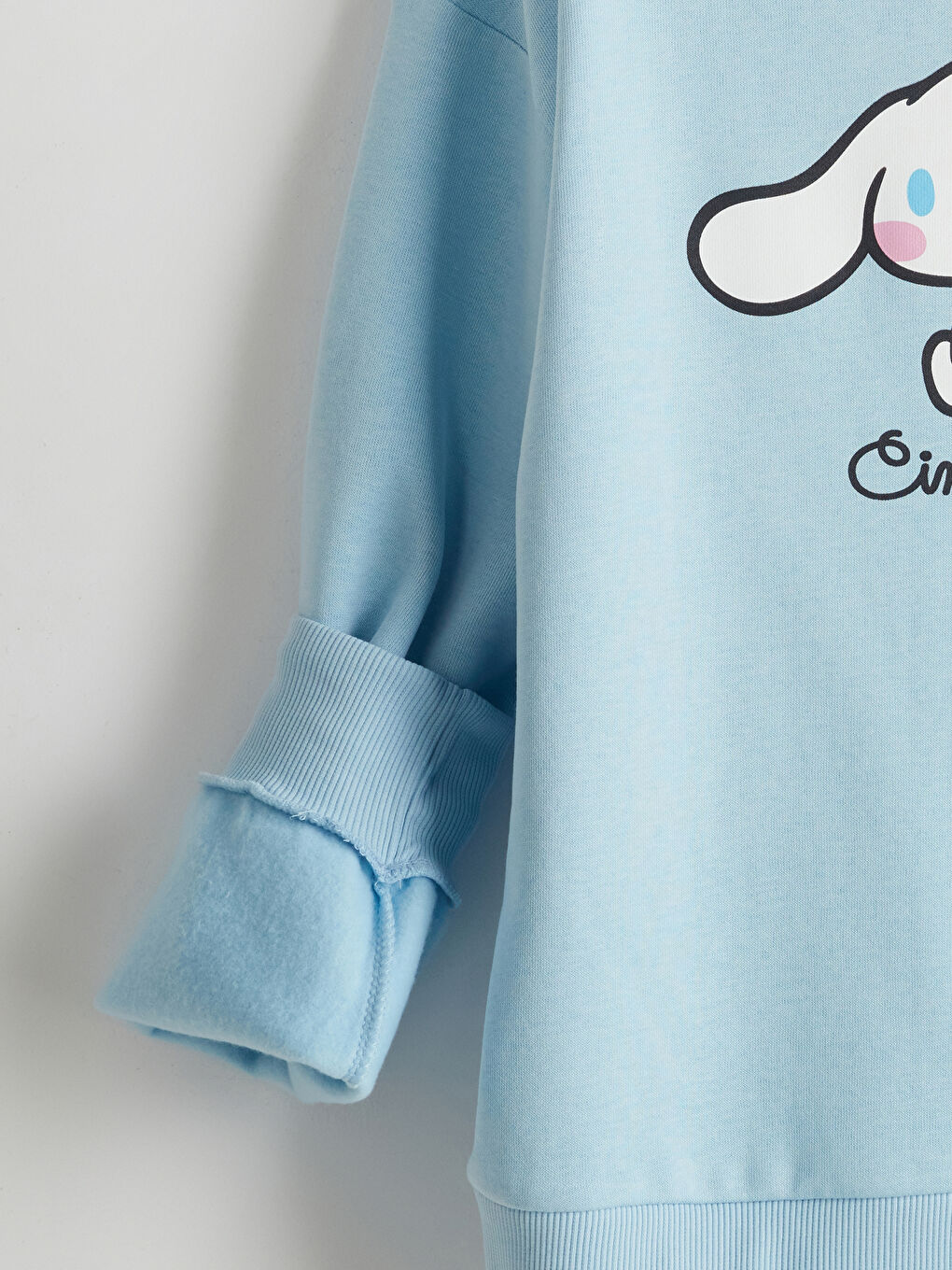 Mavi Bisiklet Yaka Cinnamoroll Baskılı Kız Çocuk Sweatshirt-2