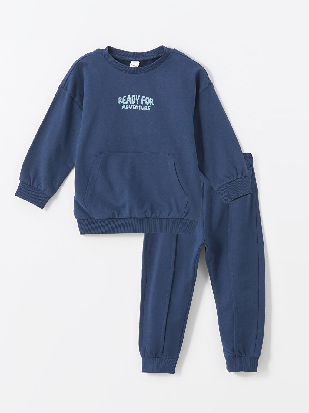 LCW baby Crew Neck Long Sleeve Printed Baby Boys' Sweatshirt and Sweatpants 2 Pack Set -W52189Z1-JC7