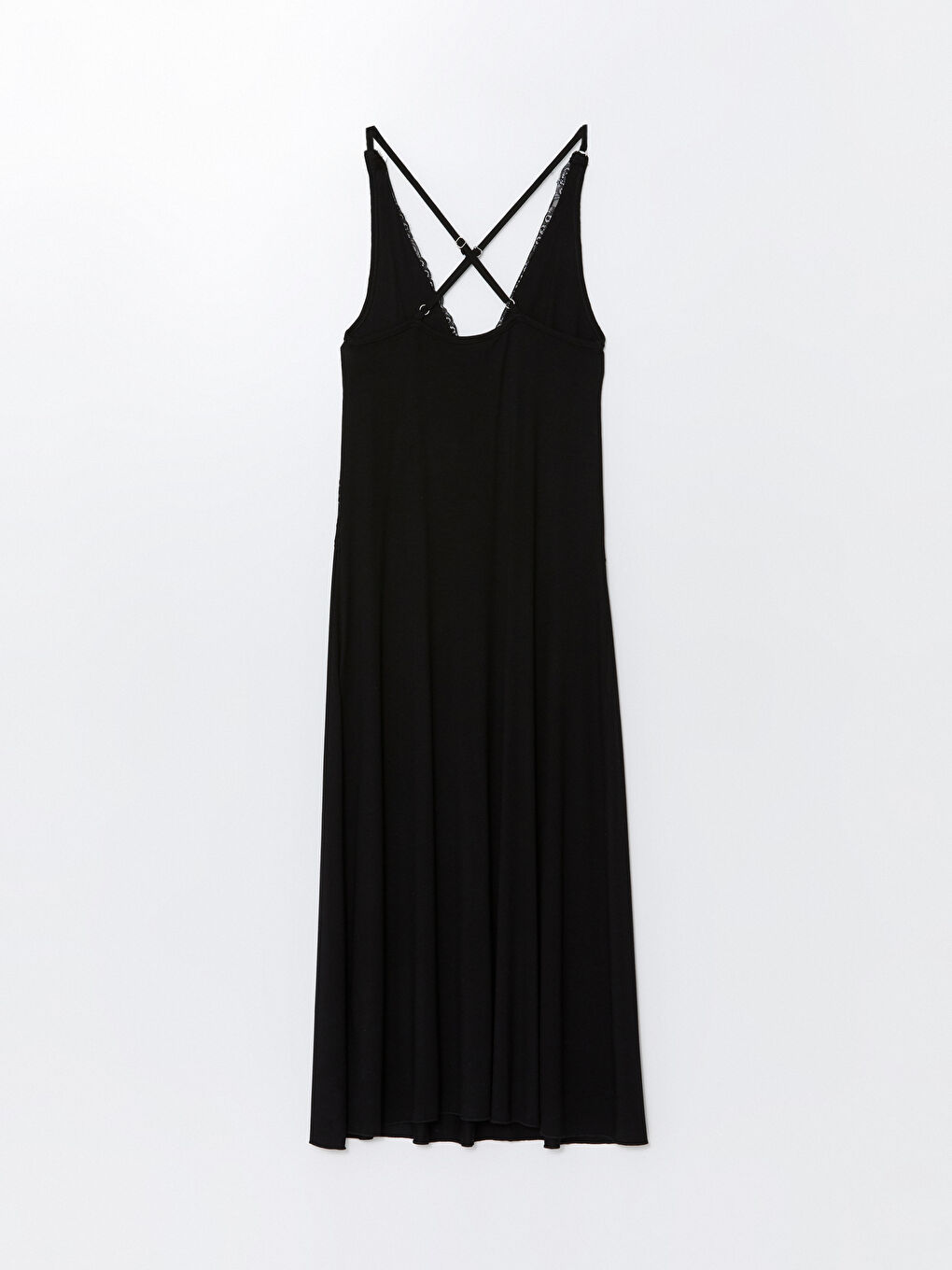 V-Neck Lace Detailed Strappy Women's Fancy Nightdress-9