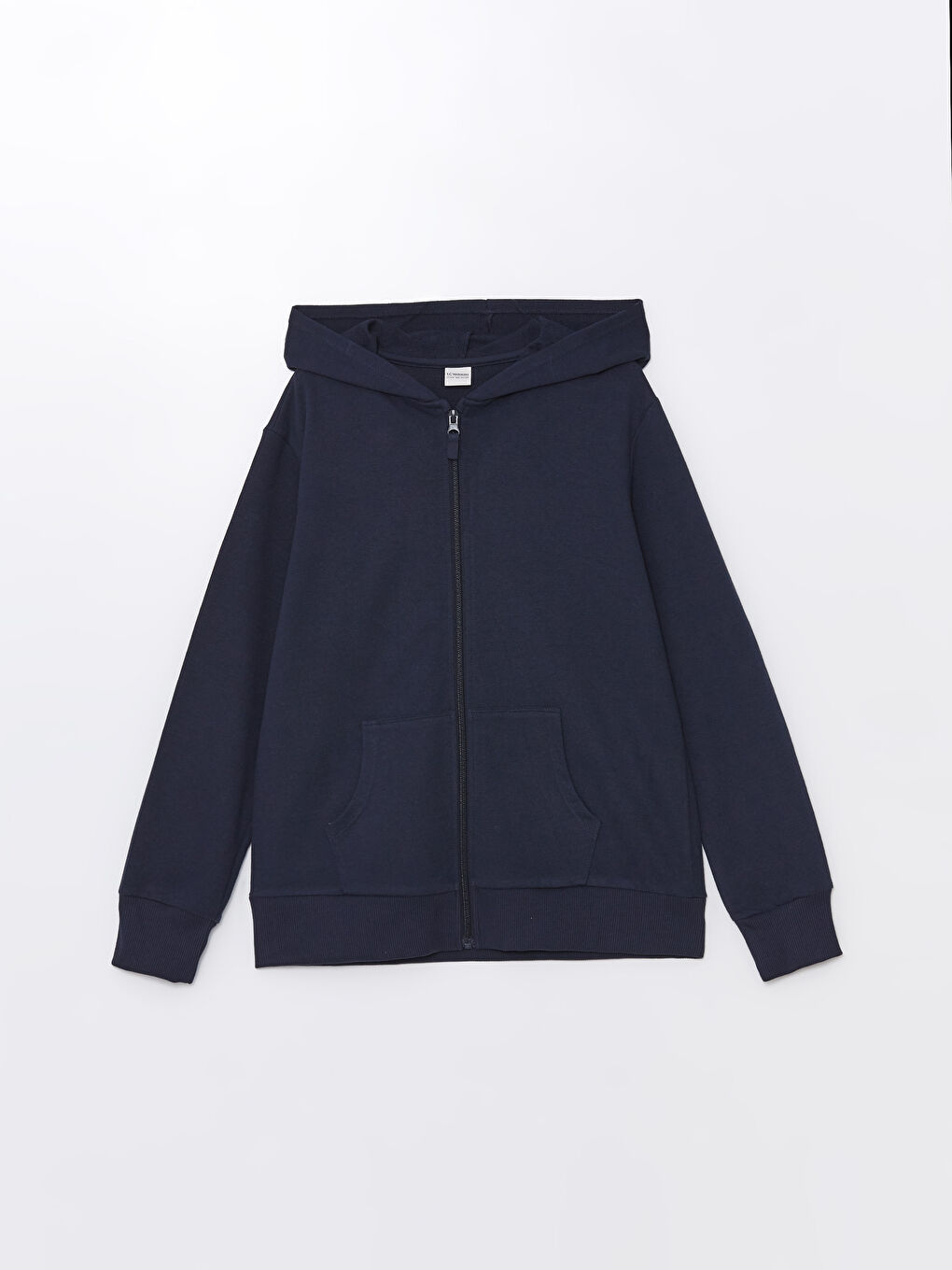 LCW Kids Hooded Basic Long Sleeve Girls' Zippered Sweatshirt -W52269Z4-HRC