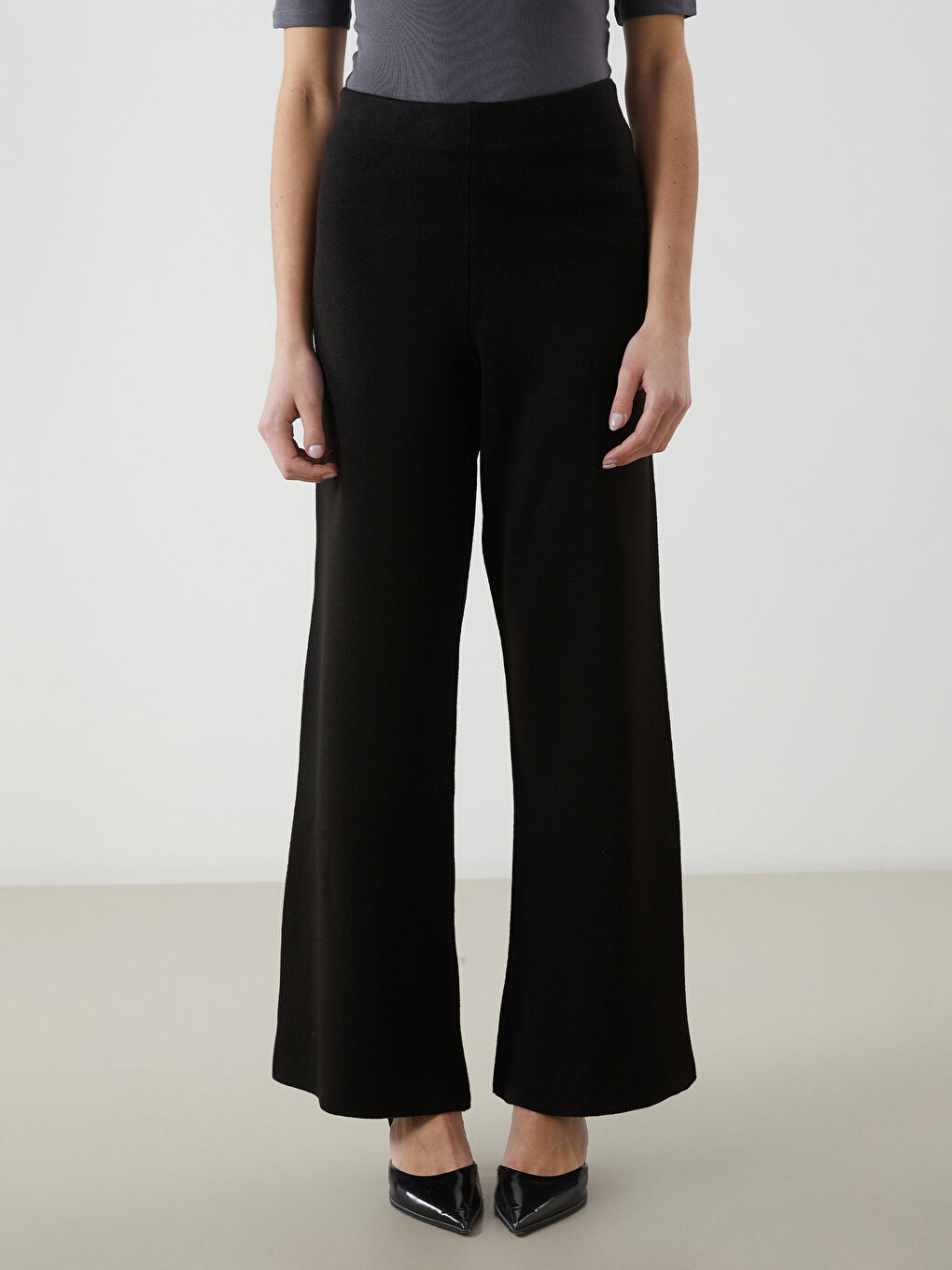 LCW Vision Elasticated Waist Women's Knitwear Trousers -W4LO27Z8-CVL