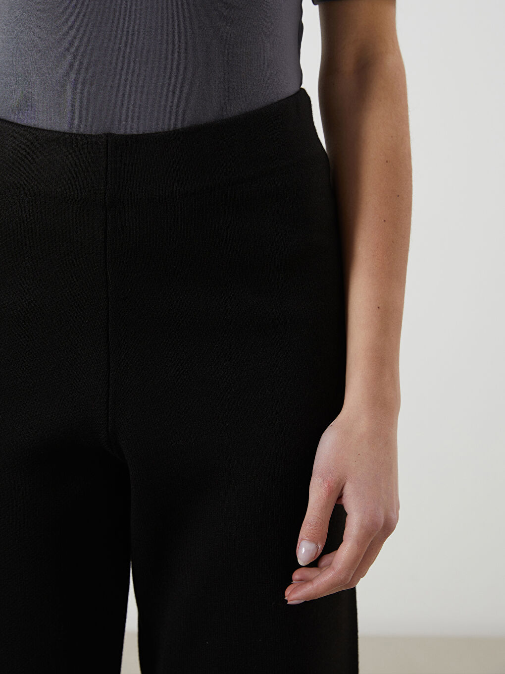 LCW Vision Elasticated Waist Women's Knitwear Trousers -W4LO27Z8-CVL