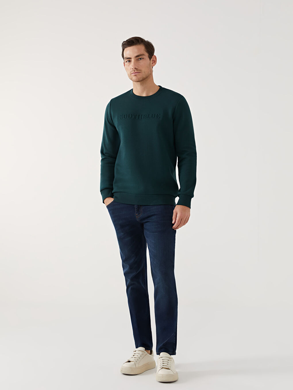 Crew Neck Long Sleeve Printed Men's Sweatshirt -W4LO32Z8-J2L