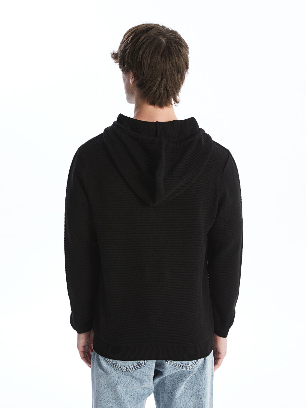 Hooded Long Sleeve Men's Knitwear Cardigan-9