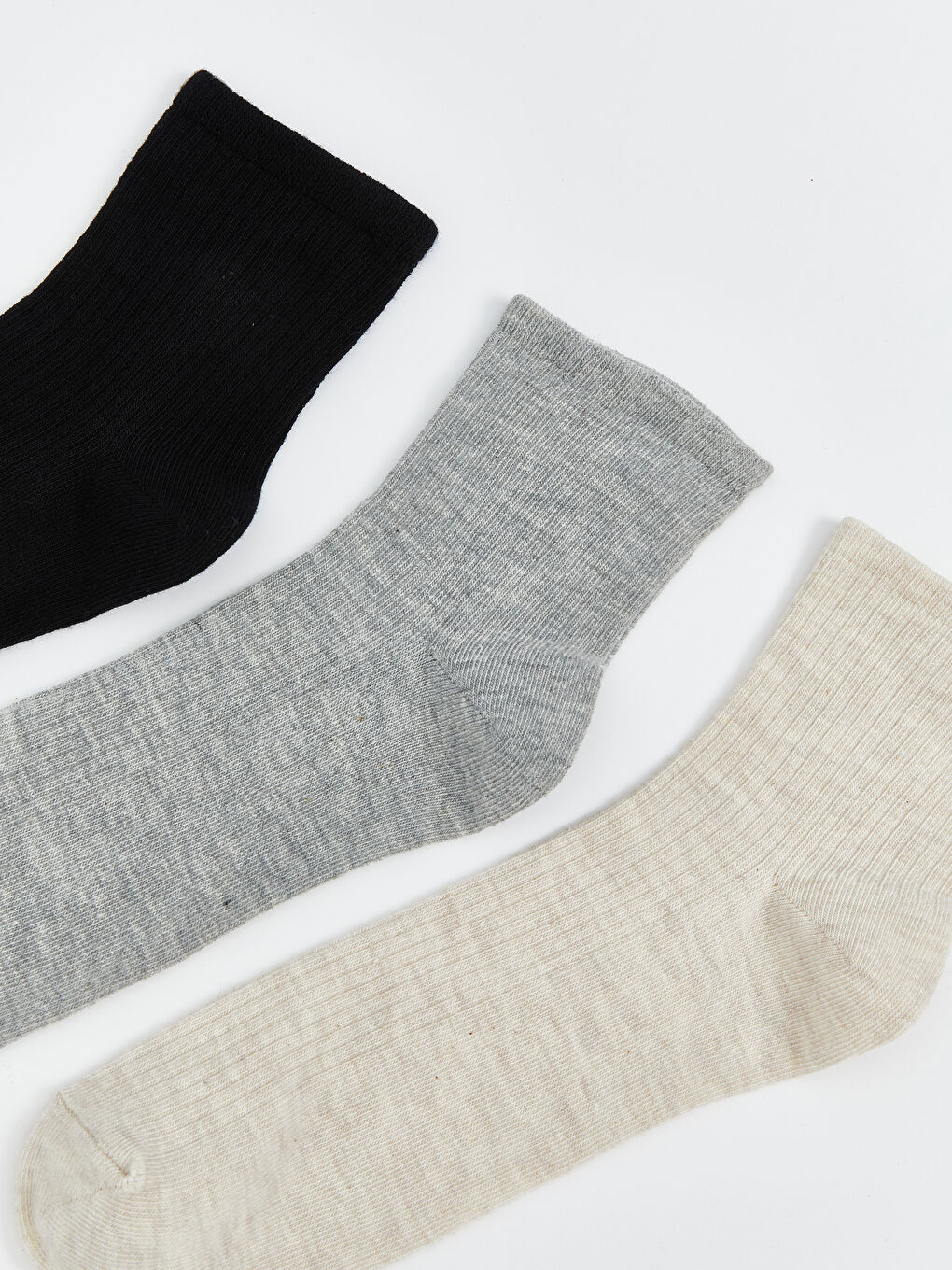 Karışık Kadın Düz Soket Çorap 3'lü-1