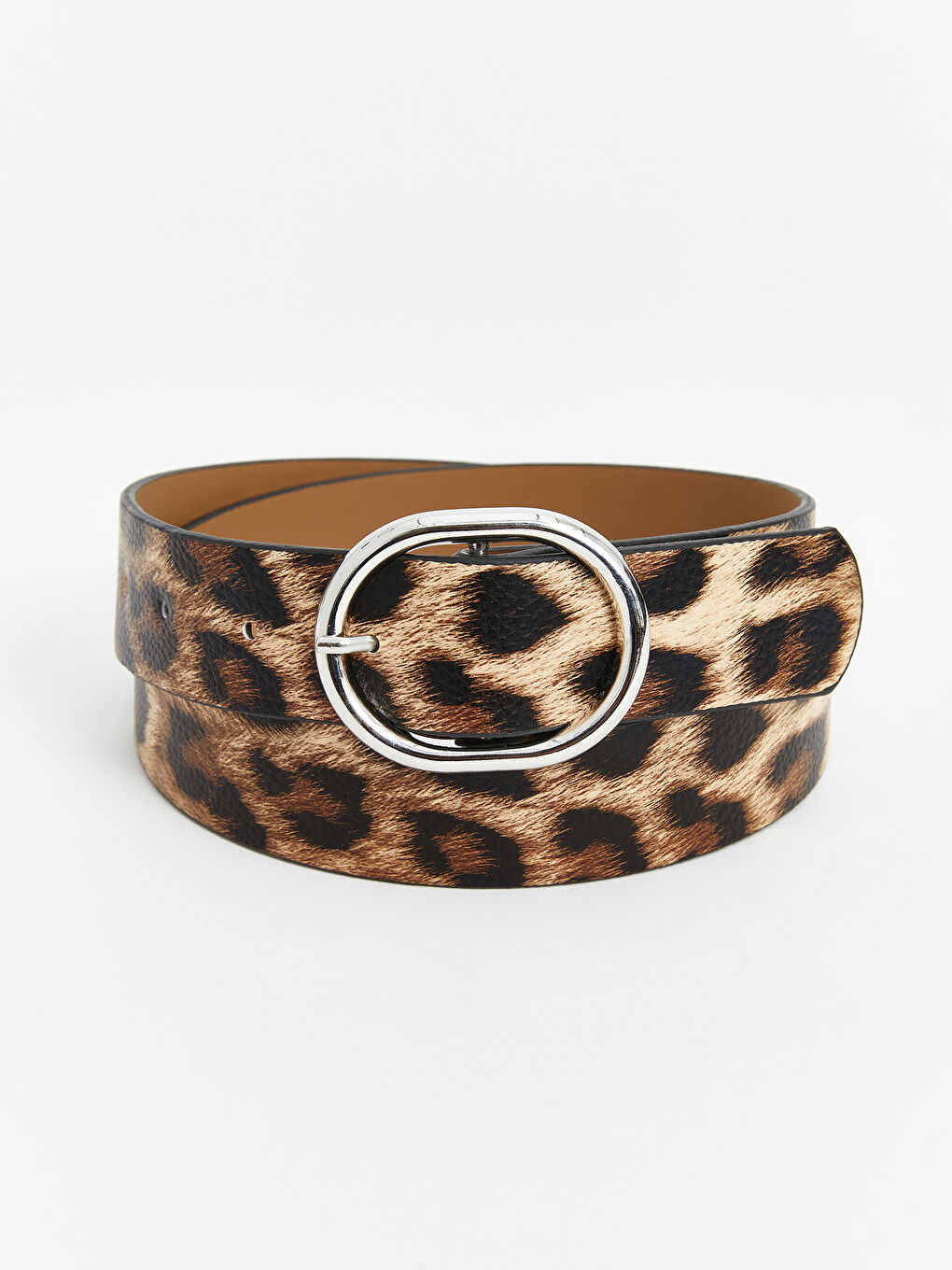 LCW ACCESSORIES Kahverengi Leopar Desenli Kadın Kemer