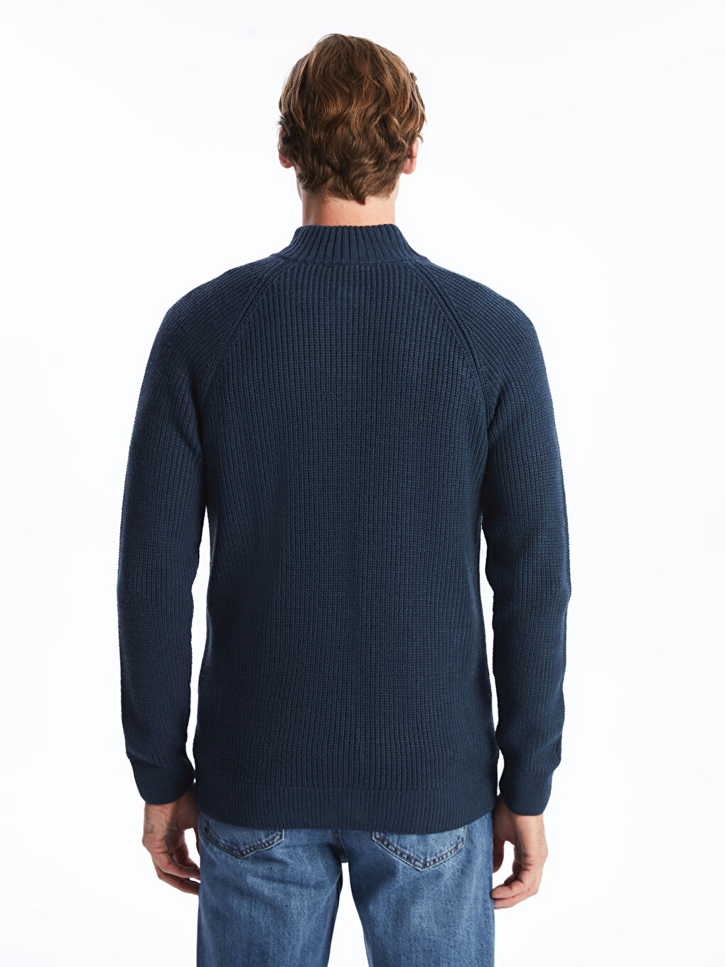 LCWAIKIKI Classic Regular Fit Funnel Neck Men's Knit Cardigan -W52332Z8-D6T
