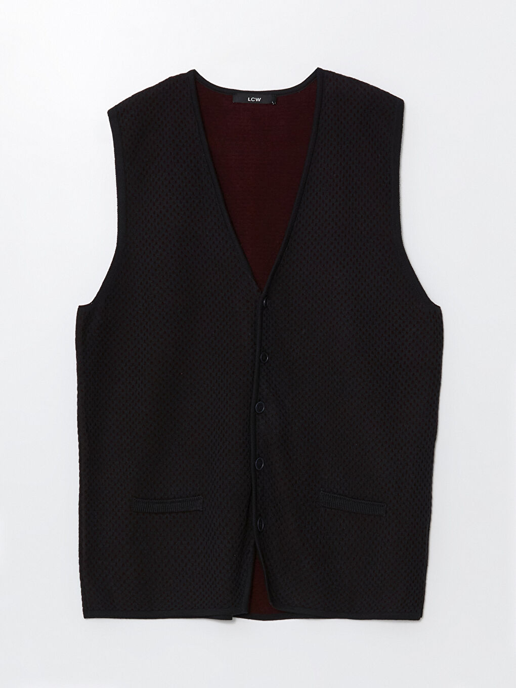 Lacivert Standart Kalıp V Yaka Erkek Triko Yelek-9