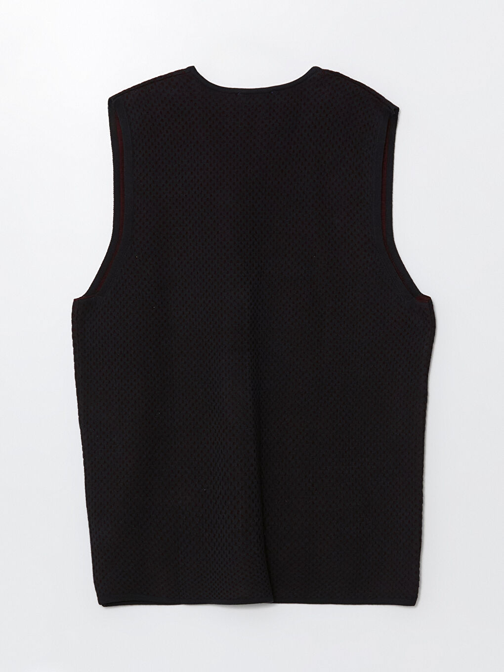 Lacivert Standart Kalıp V Yaka Erkek Triko Yelek-11