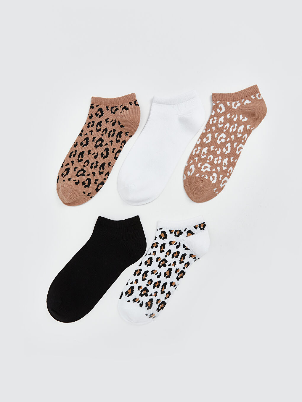 Patterned Women's Trainer Socks 5 Pack