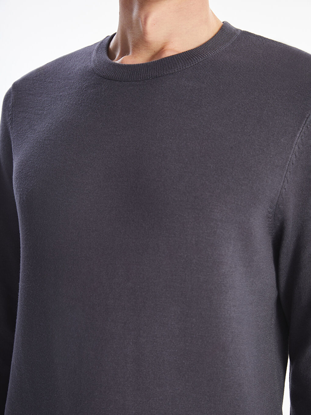 LCWAIKIKI Classic Crew Neck Long Sleeve Men's Tricot Sweater -W52459Z8-HGV