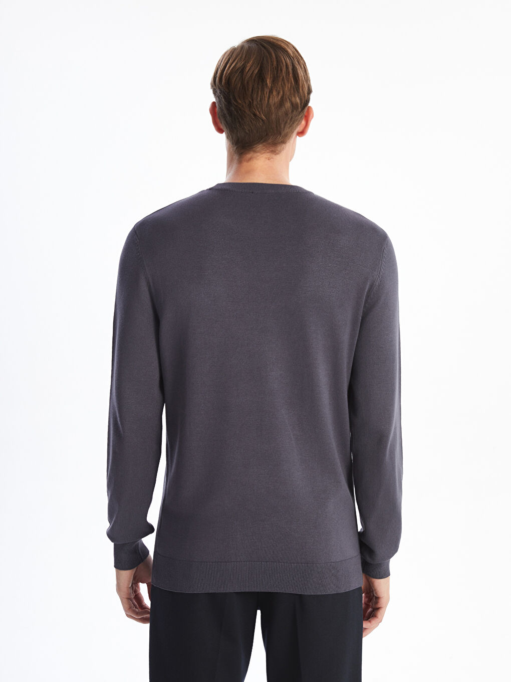 LCWAIKIKI Classic Crew Neck Long Sleeve Men's Tricot Sweater -W52459Z8-HGV