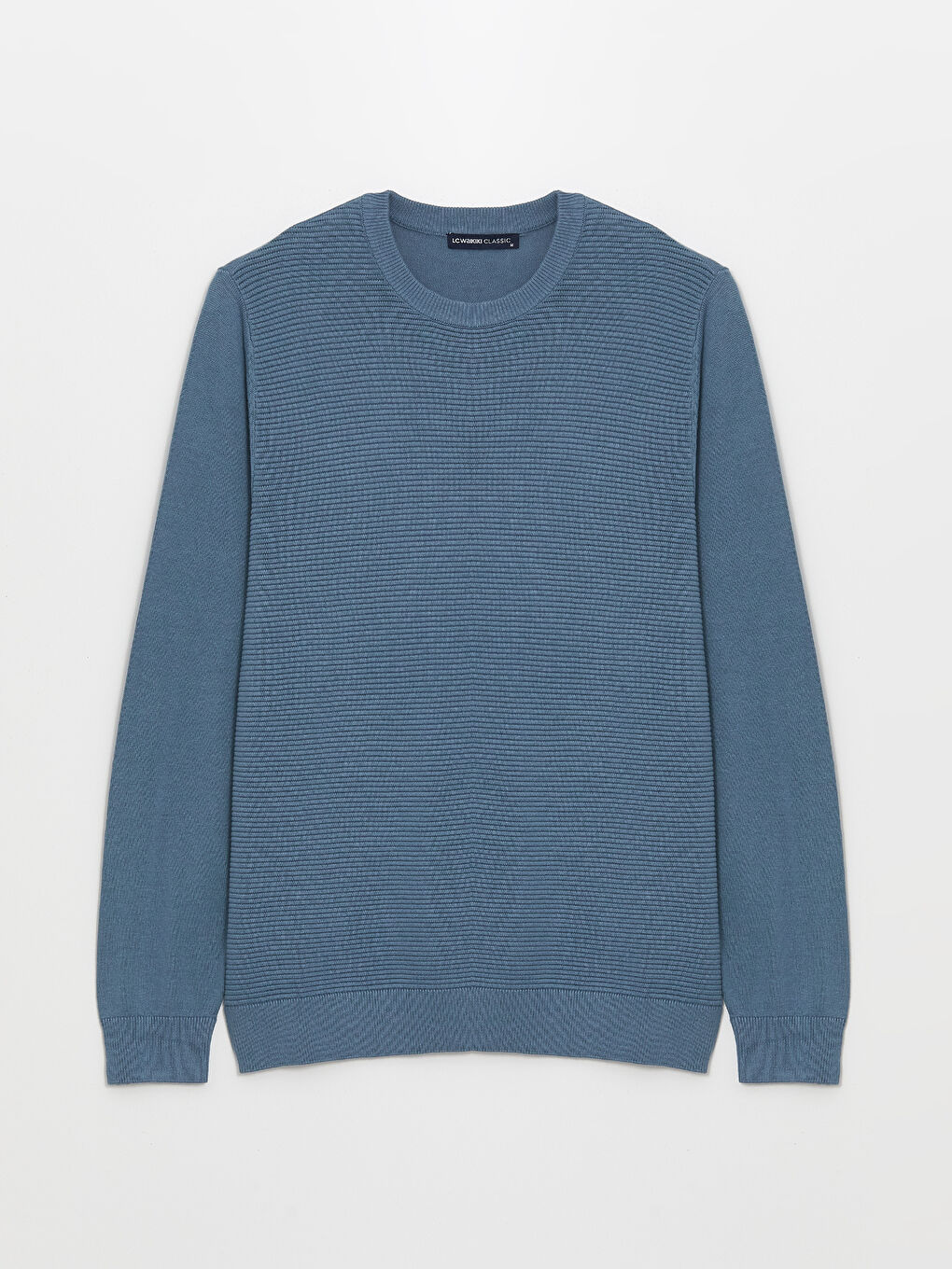 Crew Neck Long Sleeve Men's Tricot Sweater-6