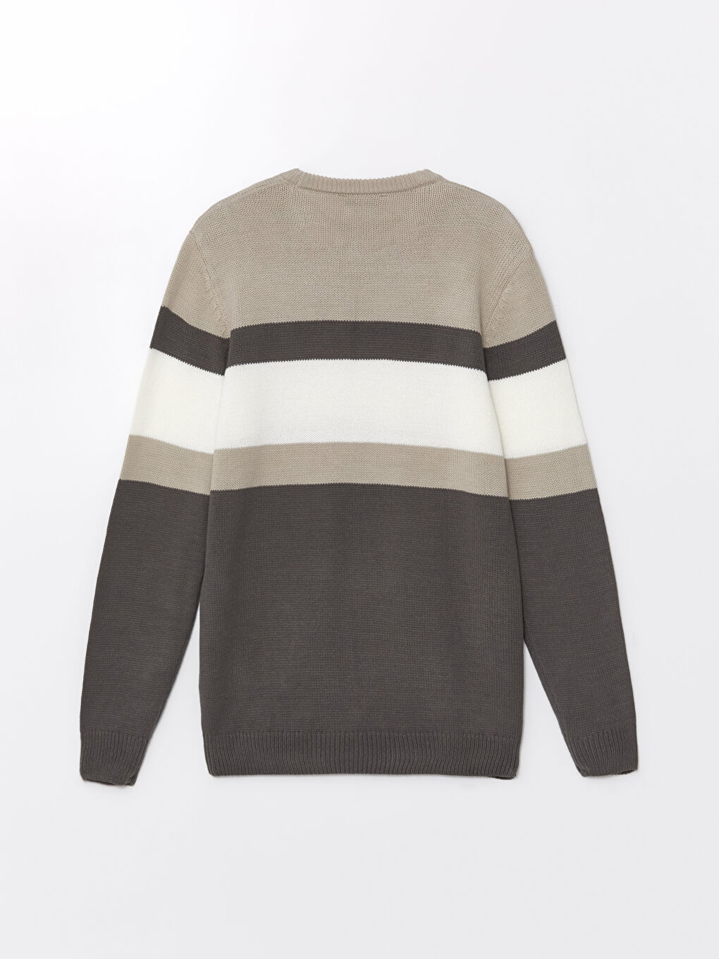 Pull-over en Tricot à Col Rond et Manches Longues Bloc de Couleurs pour Hommes-11