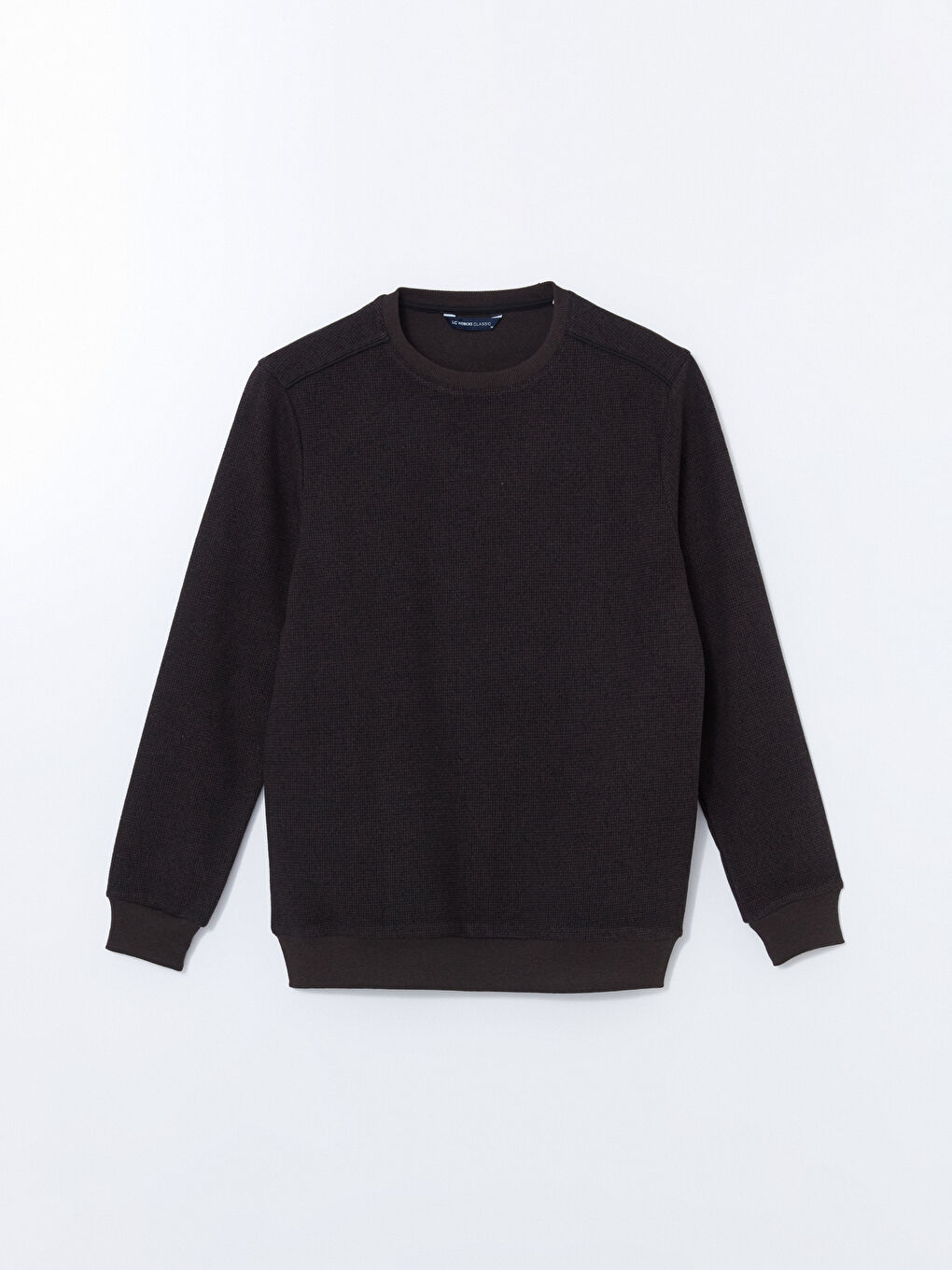 Kahverengi Bisiklet Yaka Uzun Kollu Erkek Sweatshirt-4