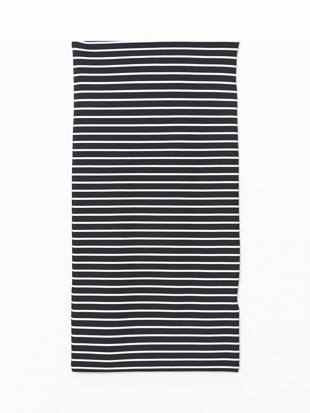 Siyah Beli Lastikli Çizgili Kadın Etek-4