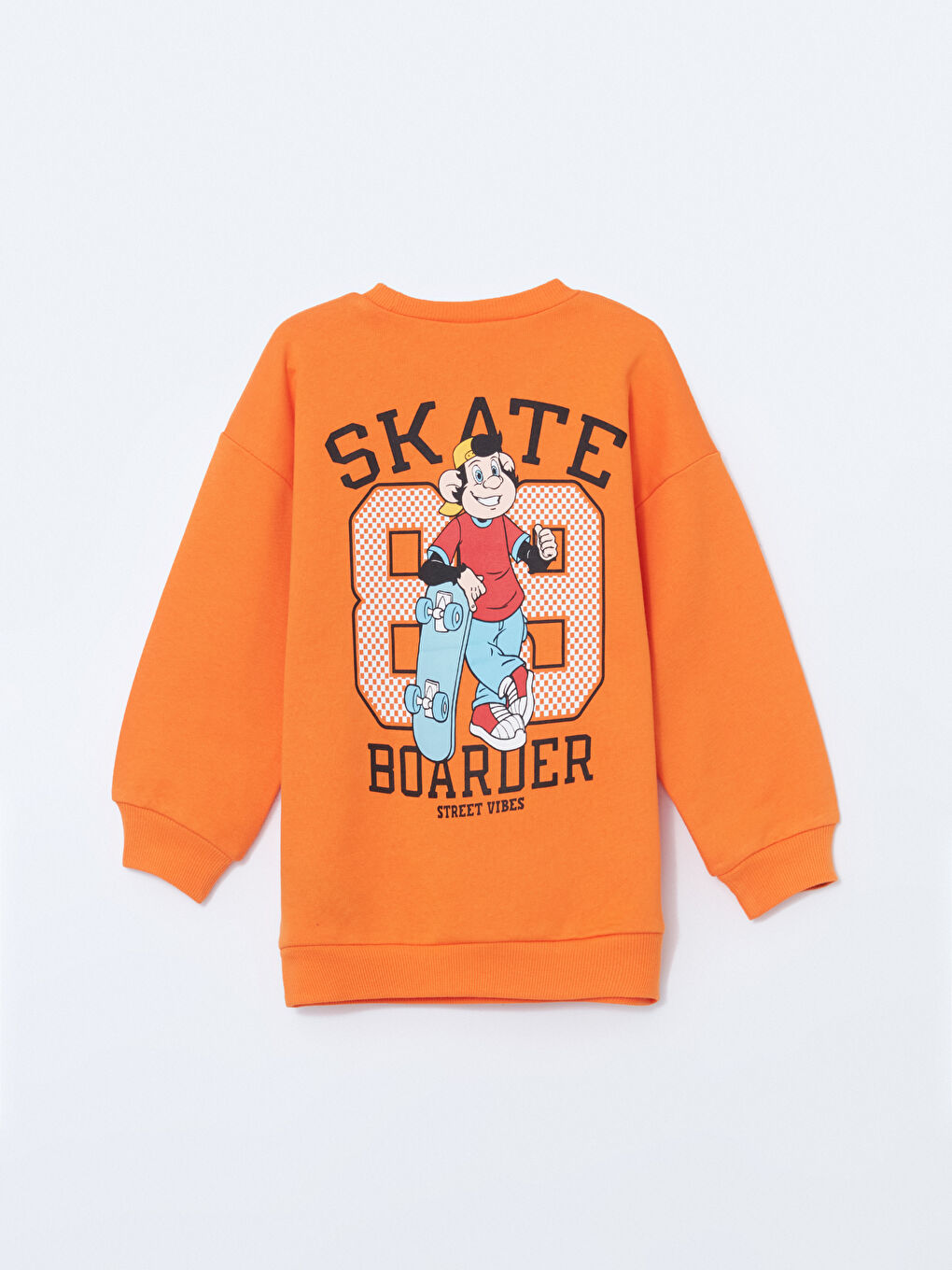 LCW Kids Turuncu Nostaljik Maymun Baskılı Erkek Çocuk Sweatshirt - 2