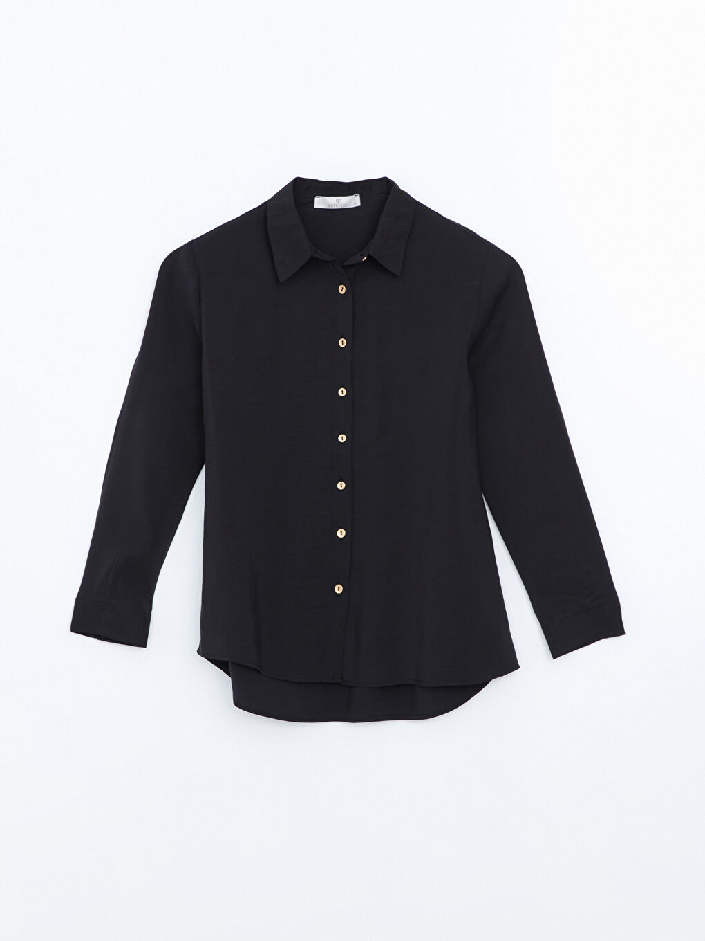 Siyah Petite Regular Fit Kadın Gömlek