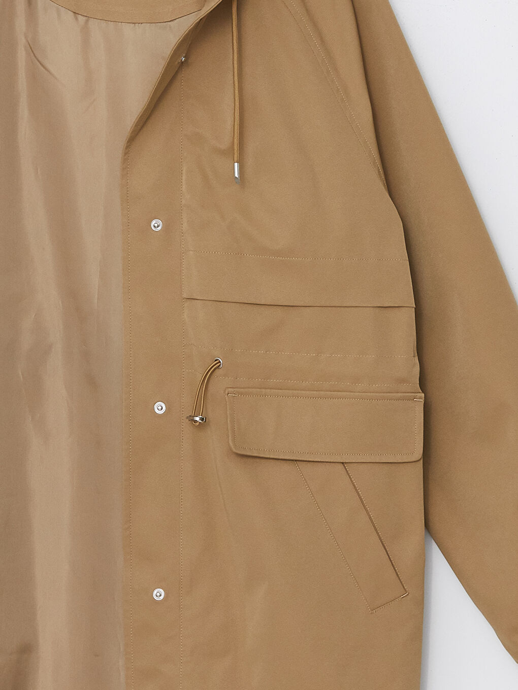 Women's Hooded Plain Trench Coat -W52607Z8-YFN