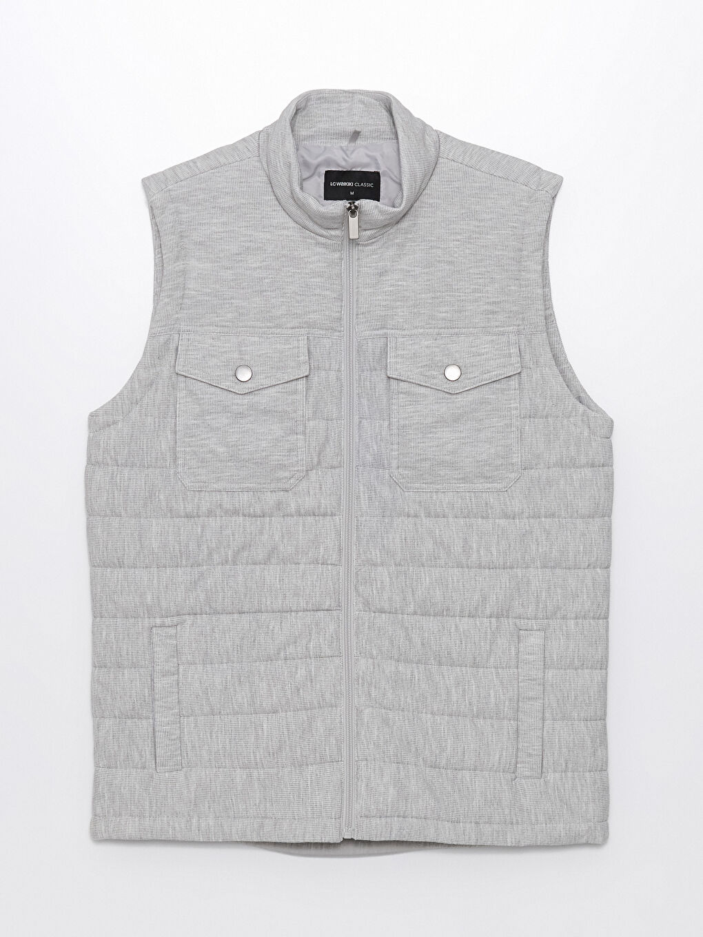 Regular Fit Funnel Neck Men's Knitwear Waistcoat-5