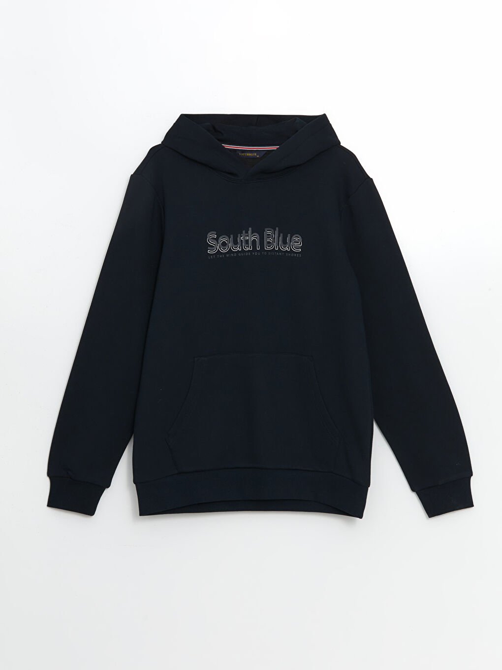 SOUTHBLUE Lacivert Uzun Kollu Baskılı Erkek Kalın Hoodie