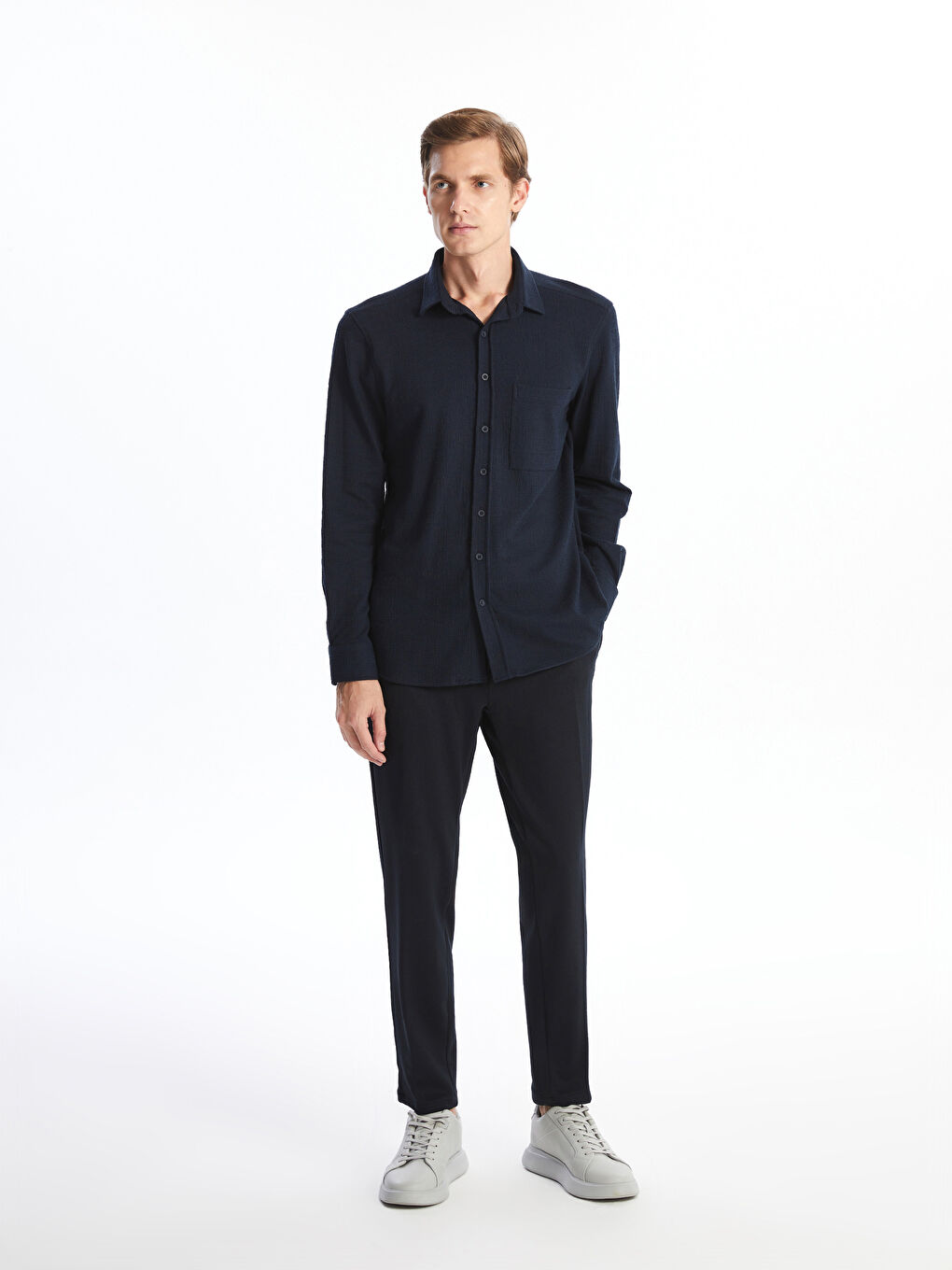 LCWAIKIKI Classic Regular Fit Long Sleeve Men's Shirt -W52714Z8-CRP