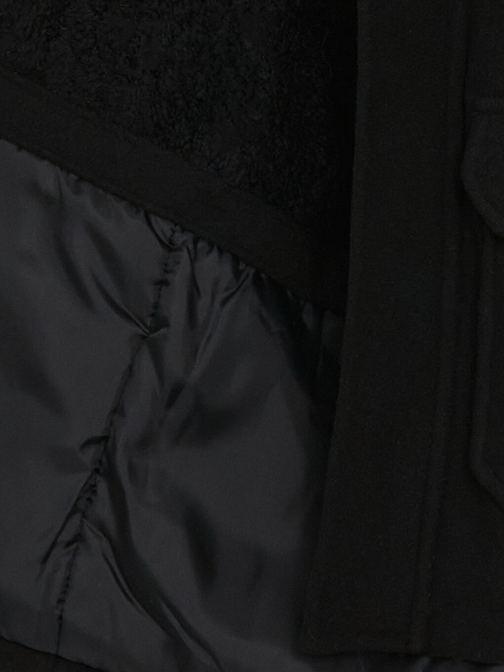 Dječak CRNA Kaput od mješavine vune-2