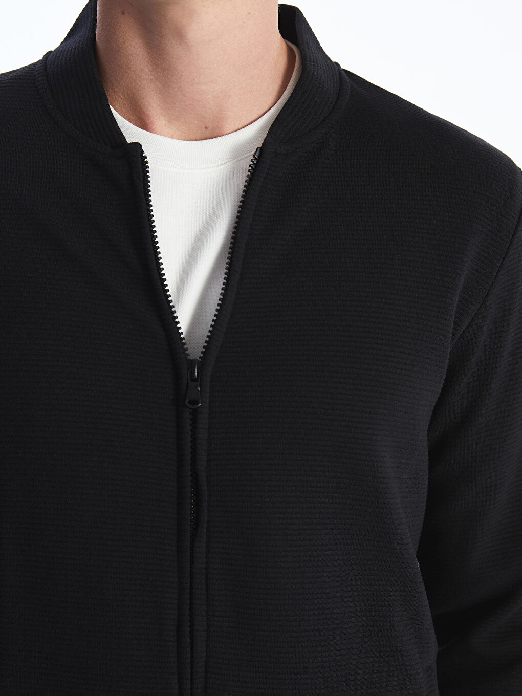 LCWAIKIKI Classic College Collar Long Sleeve Men's Zip-Up Sweatshirt -W52878Z8-CVL