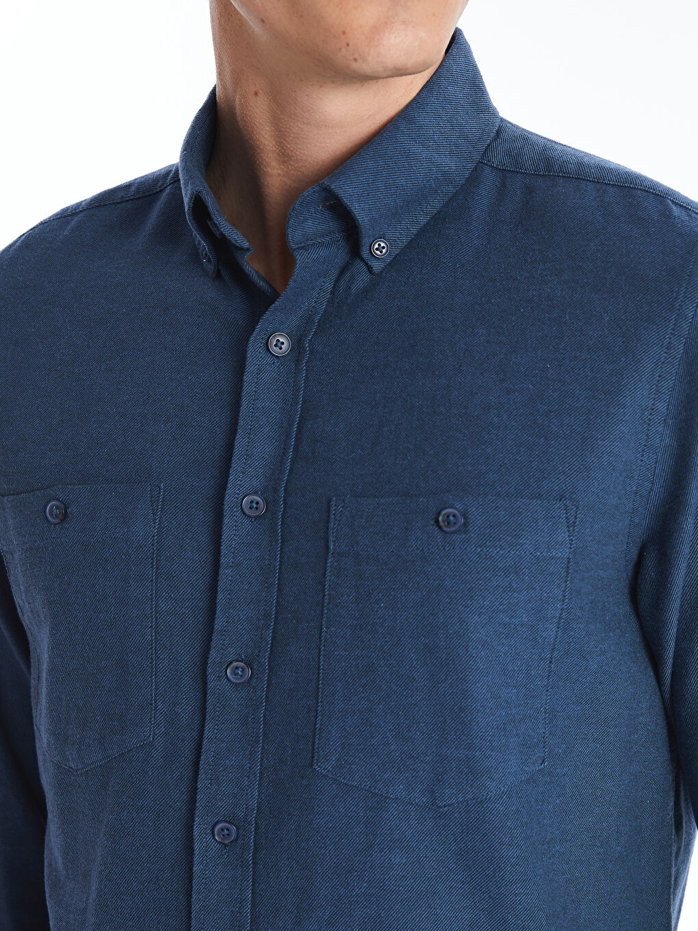 LCWAIKIKI Classic Regular Fit Long Sleeve Gabardine Men's Shirt -W52932Z8-CS6