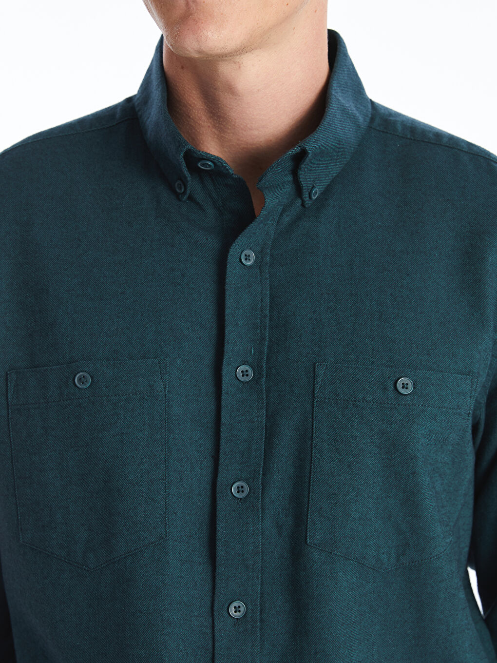 LCWAIKIKI Classic Regular Fit Long Sleeve Gabardine Men's Shirt -W52932Z8-E5F