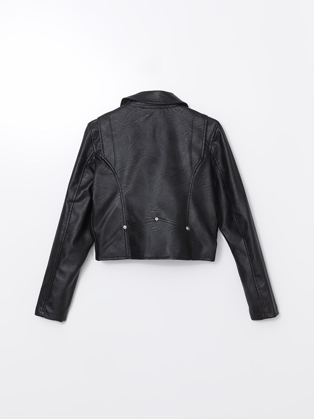 Veste en similicuir à col motard pour Femmes-6