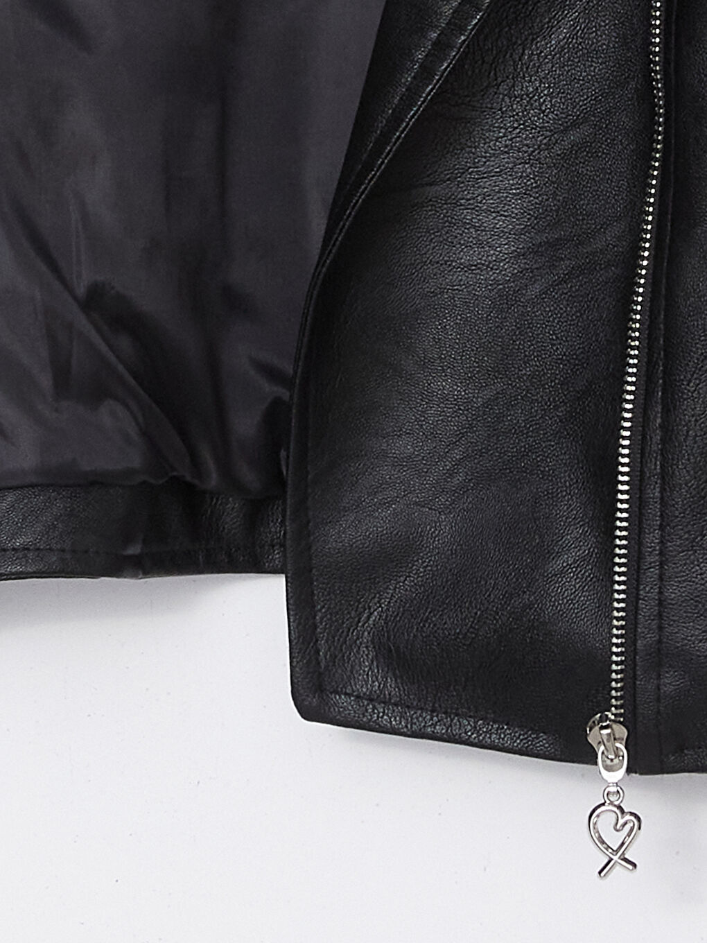 Veste en similicuir à col motard pour Femmes-7