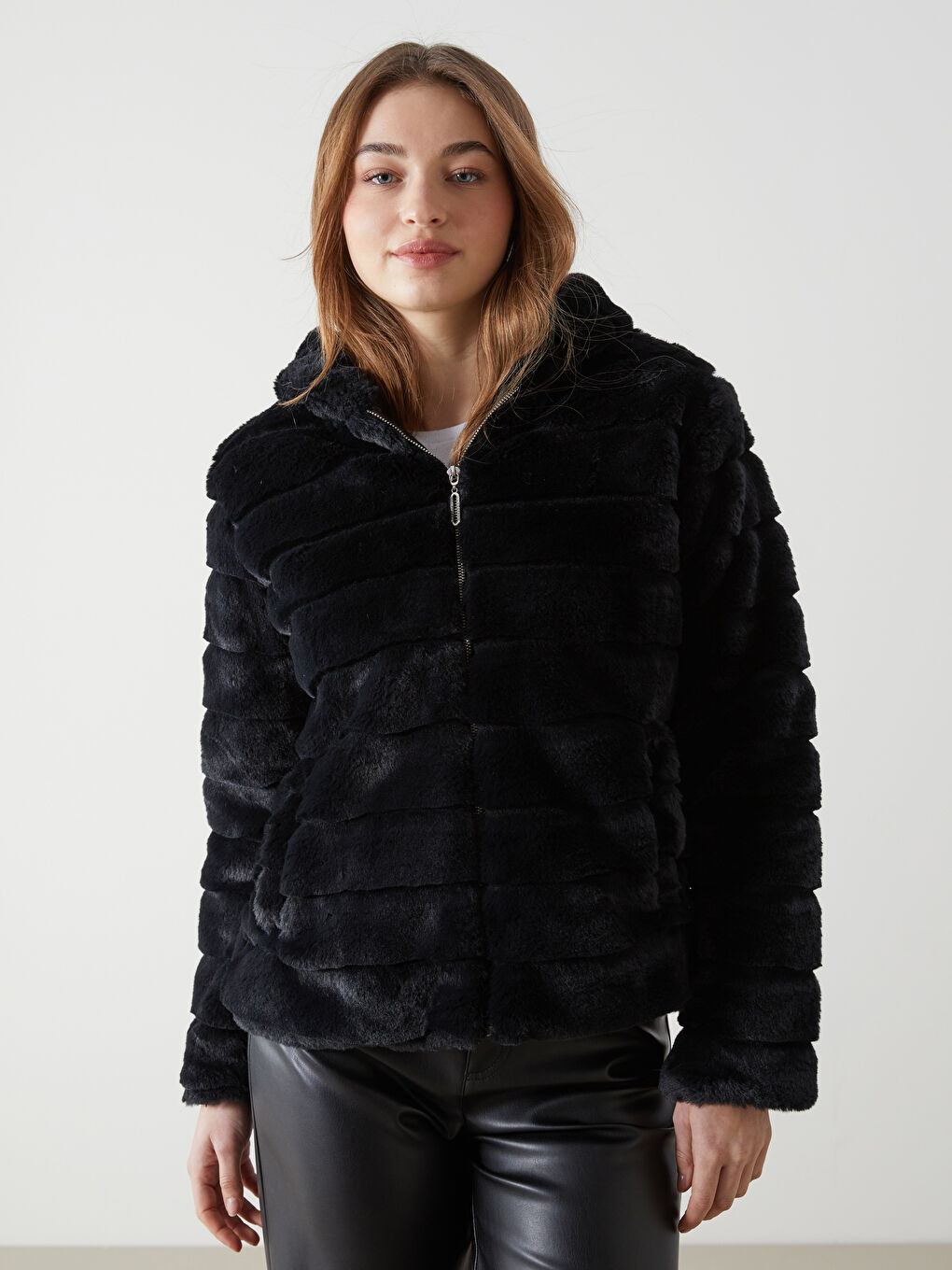 Hooded Women's Plush Coat