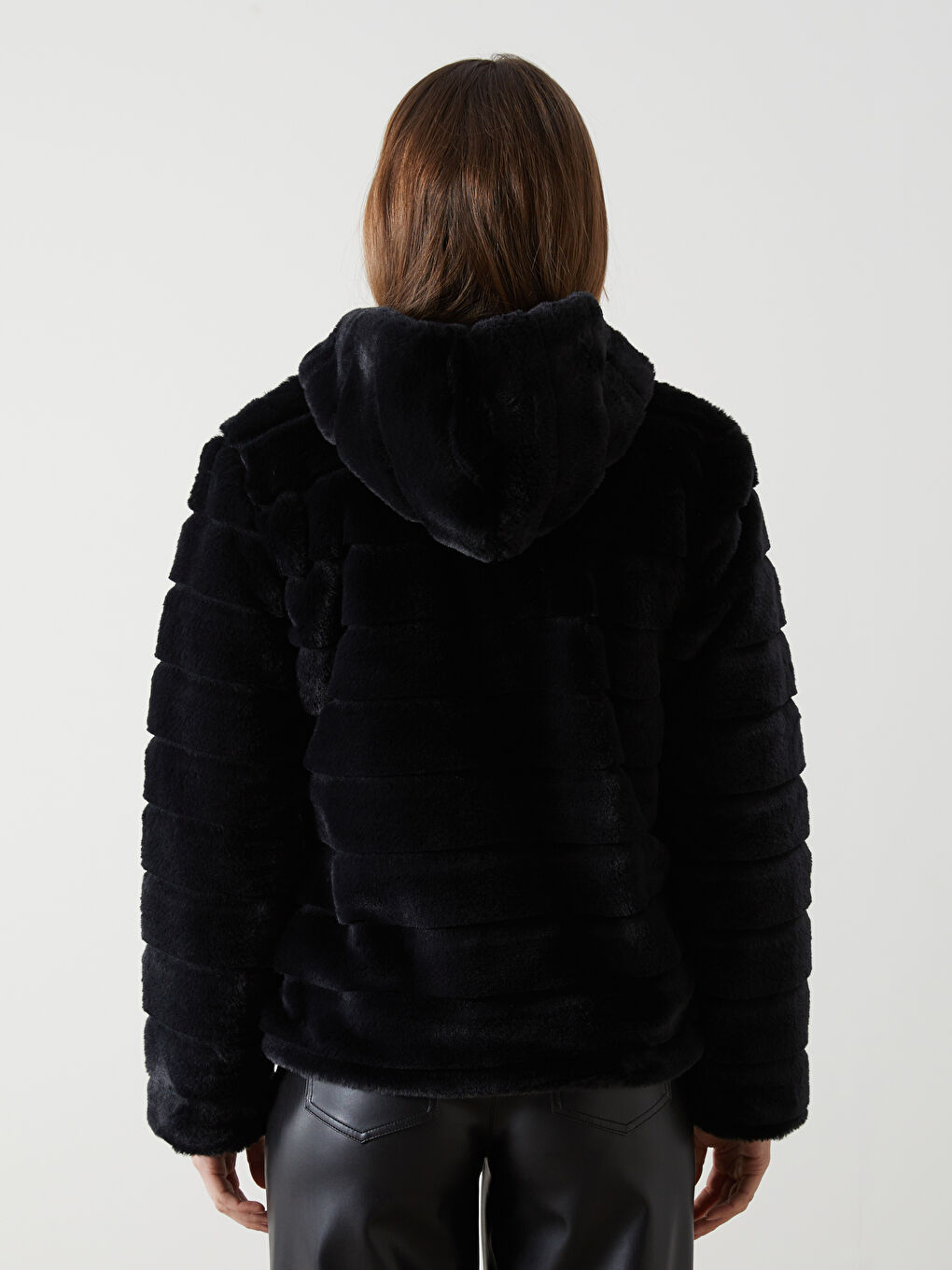 Hooded Women's Plush Coat-4