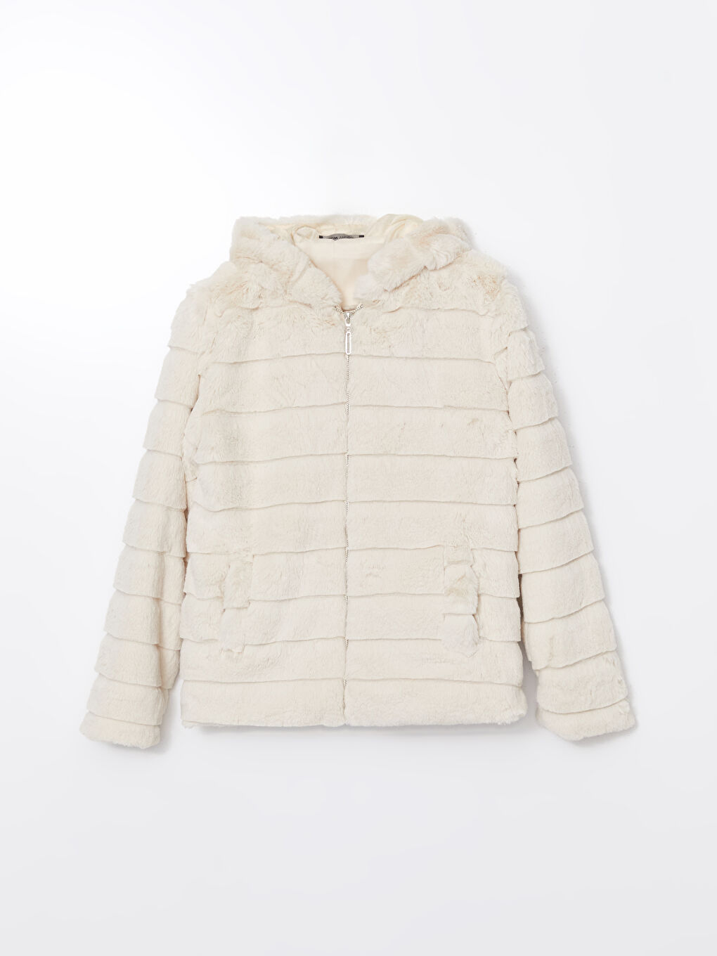 Hooded Women's Plush Coat-5